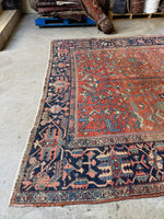 Antique Persian Heriz Rug / 8’9 x 11’4 Heriz Rug #3917