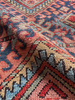 Small Vintage Persian Navy Gharajeh Heriz Rug / 3’2 x 4’’Rug #4280