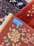 Amber Antique Chinese Art Deco Rug / 2x4 Vintage Floral Rug #4472