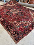 Large Persian Heriz Rug / 8’2 x 11’6 Antique Heriz #4414