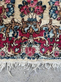 Floral Vintage Persian Rug / 2'1 x 4'4 Plush Vintage Kerman Rug #3183