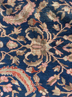 7x10 Navy Blue Persian Mahal Rug #4010