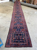 Skinny 17 Foot Narrow Persian Runner / 2’9 x 17’ Malayer Runner #4501