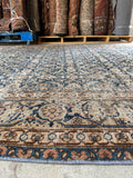Large Worn Vintage Persian Rug / 7x10 Antique Tabriz Rug #4193