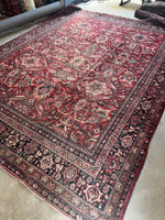 Large Vintage Persian Rug / 9’7 x 12’7 Mahal Rug #4049