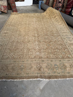Large Warm and Neutral Antique Persian Tabriz Rug / 7’ x 10’7 Rug #TBD