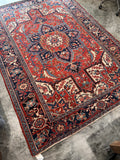 Antique Heriz Rug / 5'10 x 8'4 Antique Persian Rug #2607