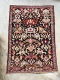 Antique Tribal Rug / 3’8 x 5’4 Caucasian Rug #4024