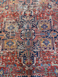 9x12 Antique Persian Heriz Rug #1728