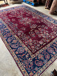 9x13 Antique Persian Kerman Rug #4075