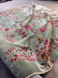 1930s Chinese floral carpet botanical pattern