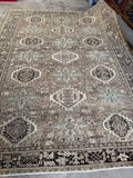 Large Vintage Tribal Rug / 8’5 x 11’7 Gharajeh Heriz Rug #4417