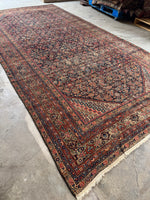 Large and Lean Antique Persian Rug / 6'7 x 13'2 Antique Persian Rug #4228ML