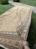 Muted Vintage Rug / Subdued Vintage Rug / 7’3 x 14’9 Antique Khotan #3613