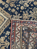 Small Neutral Square Antique Rug / 3’9 x 3’9 Caucasian Rug #4528