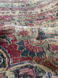 13x15 Distressed Antique Persian Rug #1501 / 12x15 Worn Vintage Rug