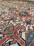 7’ x 8’4 Antique and Time Softened Gorevan Heriz Rug #4073