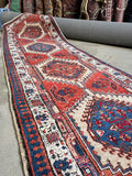 11 Foot Antique Persian Camel Hair Runner / 3’2 x 11’ Rug #3950