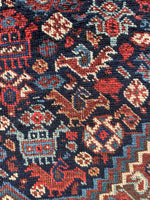 Large Vintage Persian Tribal Rug with Animal Motifs #3798