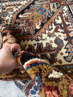9x12 Vintage Full Pile Tribal Heriz rug / 9x12 Vintage Rug #2118