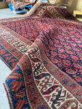5x7 Vintage Persian Tribal Rug #854ML