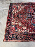 Large Persian Heriz Rug / 8’2 x 11’6 Antique Heriz #4414