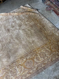 8x11 Neutral Antique Oushak Rug #3167