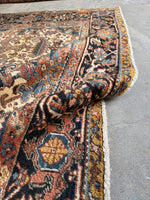 7’ x 8’4 Antique and Time Softened Gorevan Heriz Rug #4073