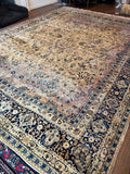 10x13 Antique Persian Kerman with Abrash / 9'9 x 12'9 Rug #4446-B