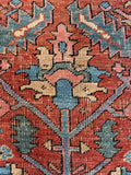 Antique Persian Heriz Rug / 8’9 x 11’4 Heriz Rug #3917