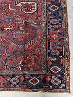 Large Vintage Persian Heriz Rug / 6'5 x 9'5 Rug #4304