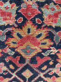 Late 19th Century Palatial Antique Persian Mahal with Navy and Teal / 8'7 x 18'3 Rug #4288