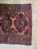 Coral Antique Tribal Persian Rug / 3'2 x 5’4 Rug #4420