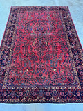 7x10 Floral Antique Persian Rug #4415