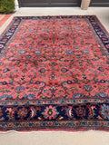 9x12 antique Persian Mahal #4642