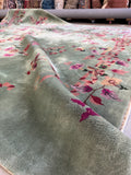 8x10 Art Deco Rug / 1930s Botanical Vintage Rug #4425