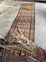 Long Vintage Persian Runner / 3’6 x 13’6 Runner #4104