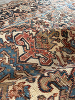 7’ x 8’4 Antique and Time Softened Gorevan Heriz Rug #4073