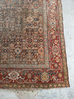 7x16 Antique Worn Persian Rug #3903