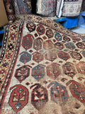 Worn Antique Tribal Rug #4388