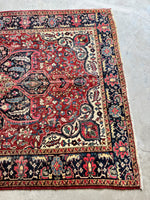 Large Heriz Rug / 6’6 x 9’7 Antique Heriz Rug (#1787)