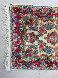 Floral Vintage Persian Rug / 2'1 x 4'4 Plush Vintage Kerman Rug #3183