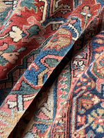 Large Antique Persian Heriz Rug / 8’5 x 12 Rug #2768ML