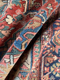 Large Antique Persian Heriz Rug / 8’5 x 12 Rug #2768ML
