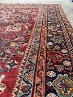 Antique Persian Meshkabad Mahal / 7’1 x 10’4 Rug #4045
