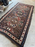 Antique Eagle Kazak Rug  / 4’2 x 8’7 Rug #4115