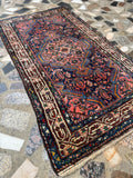 Antique Persian Scatter Rug / 2’4 x 4’3 Hamadan Rug #4368