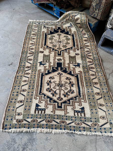 3x5 Vintage Persian Rug #4312