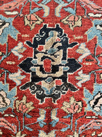 Antique Heriz Rug / 9'2 x 11'6 / Wildly Distinct Persian Heriz Rug #3931