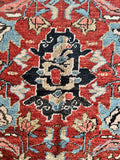 Antique Heriz Rug / 9'2 x 11'6 / Wildly Distinct Persian Heriz Rug #3931